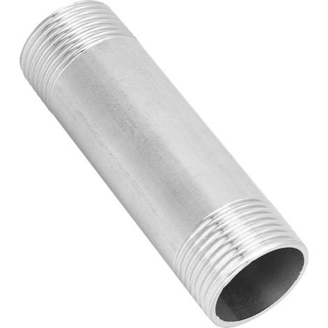 Raccord de tuyau fileté en laiton chromé 1in NPT Male/Male - Accessoire de plomberie durable et haute résistance (1/4)