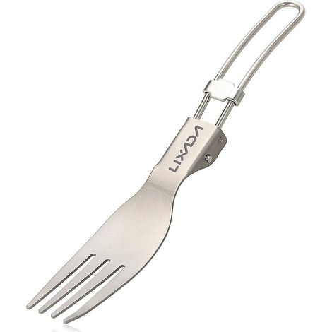 Lixada Faltbare Titangabel, ultraleicht, tragbar für Outdoor-Aktivitäten, Mahlzeiten, Obst, Geschirr