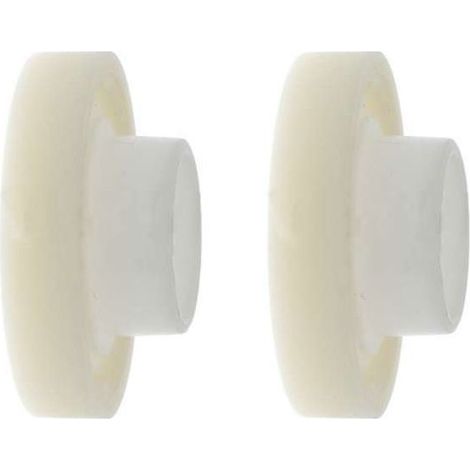 2x Rollladenlager mit Gleitlagern, 28 mm Außendurchmesser, 12 mm Innendurchmesser, weißes PVC. Für Fenster-, Jalousie-, Öffnungs- und Schließmechanismen. Inklusive Kurbelgriff. (1/2)