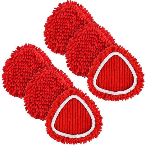 Ersatzköpfe für O Cedar Spin Mop, kompatibel mit Ocedar Easywring Mops, aus roter Chenille-Mikrofaser (6er-Pack). (1/5)