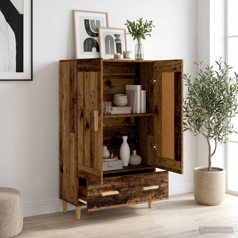 vidaXL Credenza Legno antico 70 x 31 x 115 cm Legno (1/5)