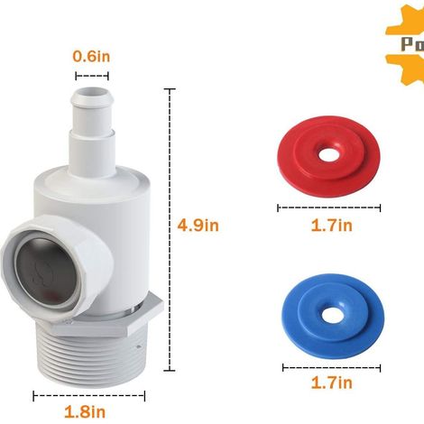 Universelle Wandanschlusssets für Poolreinigung und Ersatzteile, passend für Polaris 380 280. (1/4)