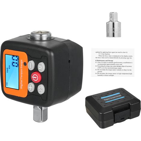 Contatore digitale ENGC-135, adattatori da 1/2'' a 3/8'', alta precisione, 4 unità retroilluminate, perfetto per auto, biciclette, motociclette, fai da te e riparazioni domestiche. (1/5)