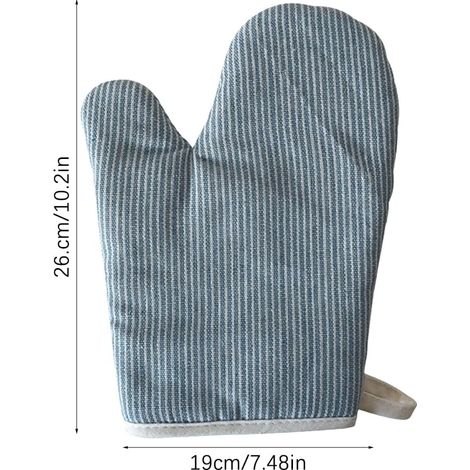 Gants de cuisine, 1 paire 19x26cm, protègent les mains des hautes températures, épais et durables, gants de cuisine et de pâtisserie (vert). (1/5)