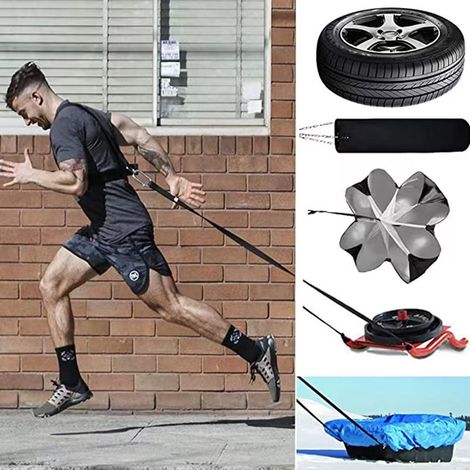 Cintura di allenamento per slitta, imbracatura per esercizi di velocità, gilet da allenamento con coulisse per fitness, velocità, forza e resistenza (1/4)