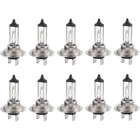 10pcs Ampoule halogène Led 12V H7 55W, Durable Ampoule blanche chaude Feux de route/feux de croisement pour voiture TRIMEC (1/4)