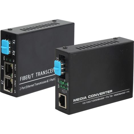 Transceiver SC 3KM XXS-SFP-1F1G/XXS-SFP-1F2G, 1 Fibre Optique + 2 RJ45, Kit Combo, Alimentation DC 5V/12V, Émetteur-Récepteur SFP pour Réseau. (1/5)