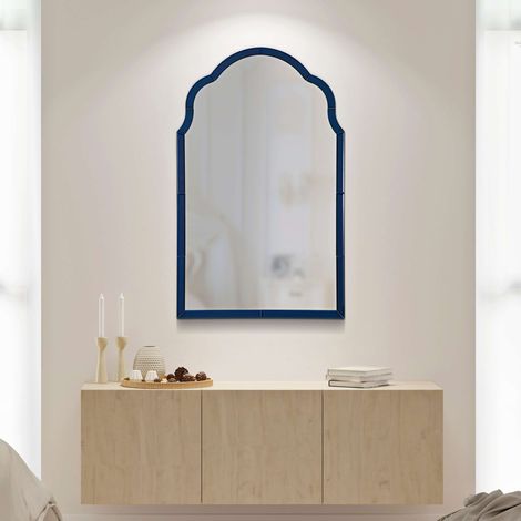 Specchio Gameba, Cornice Sagomata, Forma Rettangolare, Tipologia a Parete, 62x100h cm blu (1/5)
