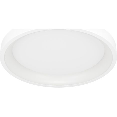 Plafoniera Moderna Loretello-Z Acciaio Bianco Plastica Led 19,6W 2430Lm Ip20