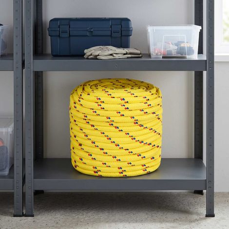 vidaXL Cuerda multiusos 16 mm 25 m Amarillo PP 1560 kg Carga máx. (1/5)