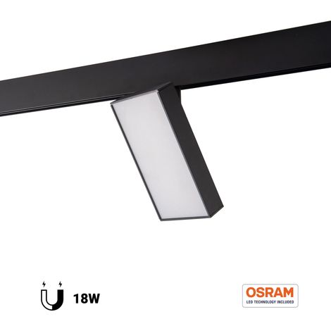 Luminaire magnétique Square LED 48V - 18W - CRI90 - OSRAM - Blanc Neutre