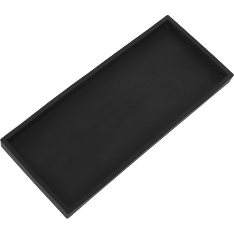 Plateau de rangement en silicone, plateau de tri en silicone, plateau de salle de bain, organisateur de cosmétiques, noir, grand format (1/5)