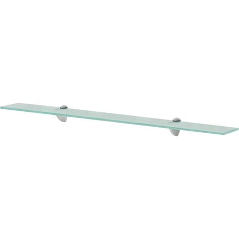 Étagère Tablette en Verre 90 cm transparent à fixer pour une décoration moderne et épurée (1/4)