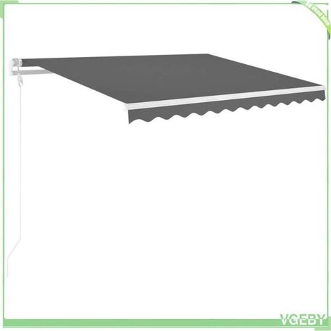 Auvent rétractable automatique - FAFEICY - 3068869 - 300x250 cm - Anthracite - Télécommande incluse (1/5)