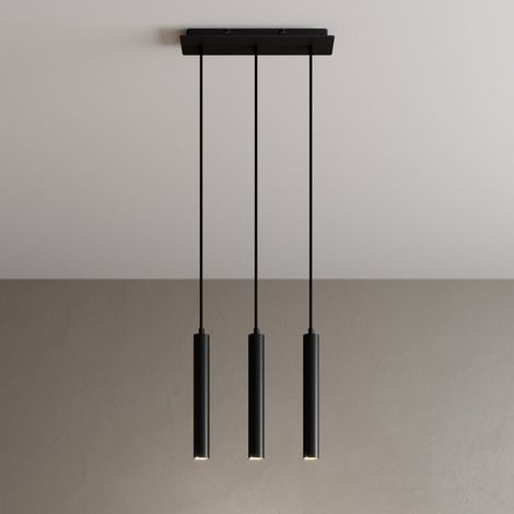 [NEUWERTIG] B-Ware Arcchio Pendelleuchte Hängelampe LED Franka schwarz Aluminium lang (1/2)