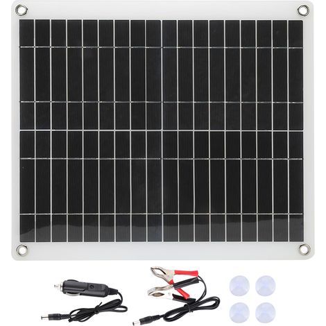 Tragbares, flexibles 25-W-Solarpanel-Ladegerät aus polykristallinem Material für Outdoor-Reisen, Camping und Wohnmobile (1/5)