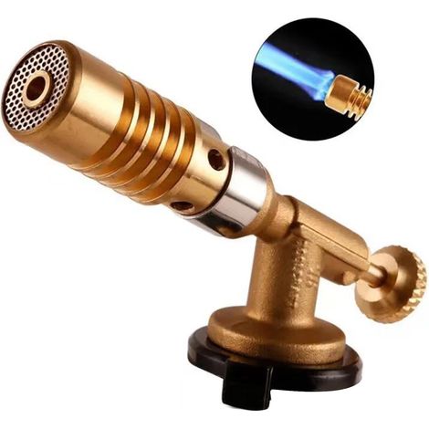Pistolet torche à gaz butane portable pour barbecue, chalumeau à flamme haute température avec allumage intégré, pistolet chauffant pour grillades et usage extérieur (1/5)