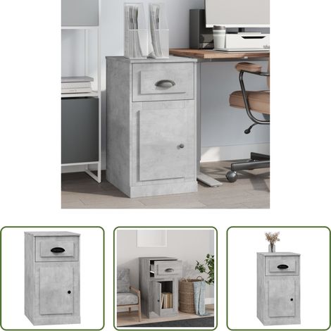 Schubladen - Beistellschrank mit Schublade Betongrau 40x50x75 cm (1/5)