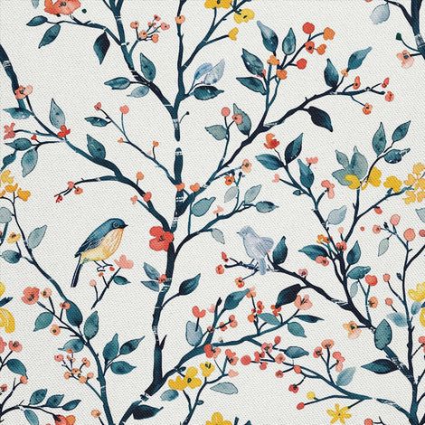 Tela decorativa para exteriores Oxford - Motivo primaveral I DX7347 (1/5)