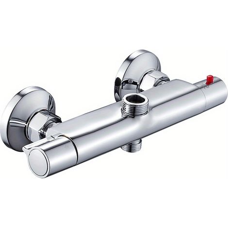Robinet de douche thermostatique, robinet de douche thermostatique mural, mitigeur eau chaude/eau froide (1/5)
