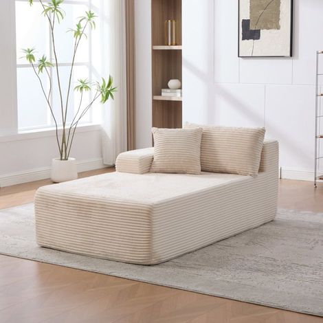 Canapé - SOGEU - W3633P463986 - Chenille ivoire - Modulable - Confort moelleux (1/5)
