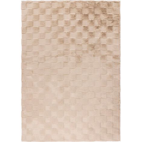 SOUL Tapis tissu doux à motif en relief beige - 160x230 cm (1/5)