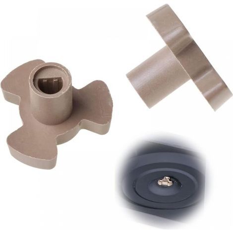 2 Pieces Micro-Ondes Plaque Tournante Coupleur Support de Coupleur de Plateau d'arbre pour Micro-Ondes Plaque Tournante Rouleau Guide Support pour Accouplement Pièces de Rechange de Micro-Ondes (1/5)