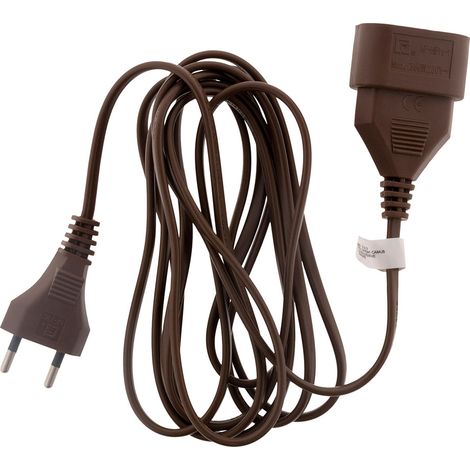 Zenitech – Prolongateur HO3VVH2F 2x0,75mm² 6A 1380W 230V – Longueur 2m – Câble conforme CE et NF – Sécurité enfant intégrée