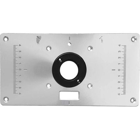 235 mm x 120 mm x 8 mm Aluminium-Frästisch-Einlegeplatte mit 4 Ringen und Schrauben für Tischlerbänke (1/4)