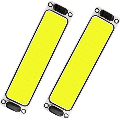 Lot de 2 barres lumineuses intérieures à LED COB 108, éclairage intérieur 12V/24V avec interrupteur marche/arrêt pour voiture, camping-car, bateau, fourgonnette, caravane (1/5)