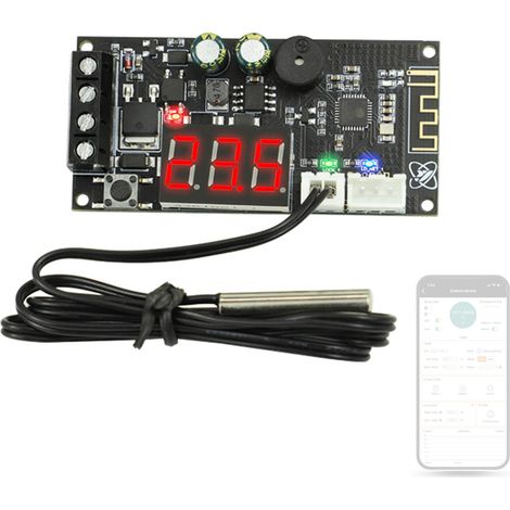Ferngesteuerter WLAN-Temperaturregler, Modul für Heizung und Kühlung, digital, Android-/iOS-App, 15-tägige Cloud-Datensicherung