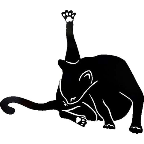Metallkatzen-Serie Wandbehang Pussycat Kreativer Wandanhänger aus Eisenarbeit Pussycat-Tier, Faultier