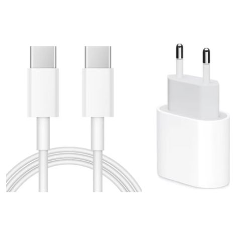 Chargeur rapide 20 W et câble USB-C vers C 60 W de 2 m compatible avec iPhone 15 Pro Max et iPad 2019 (1/5)