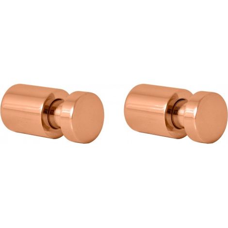 Lot de 2 patères COLORADO en laiton rose gold brossé 3cm x 1,6cm (1/2)