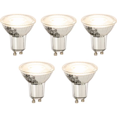 Set mit 5 dimmbaren GU10 LED-Glühbirnen 8W 650lm 2700K