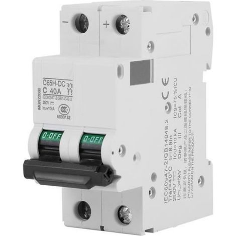 Disjoncteur CC Disjoncteur miniature CC basse tension 2P 250V pour système de réseau de panneaux outillage disjoncteur - Vvikizy (1/2)