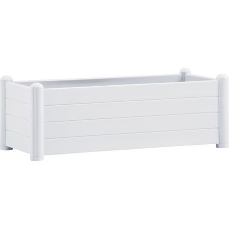 INLIFE Lit surélevé de jardin PP Blanc 100x43x35 cm (1/5)