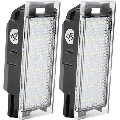 Eclairage de plaque d\'immatriculation, Ampoules conçues pour Renault Twingo Clio Megane Lagane avec 18pcs LED (1/4)
