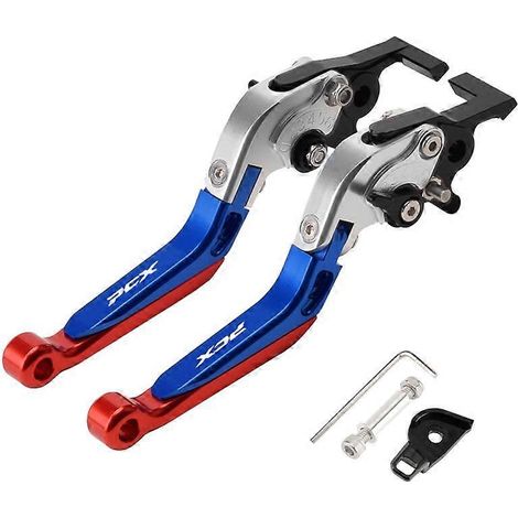 Convient aux Honda PCX160 de 21 à 24 ans : freins à disque avant et arrière, freins modifiés, avertisseur sonore avec fonction de stationnement, poignée de frein à main (argent-bleu-rouge). (1/5)