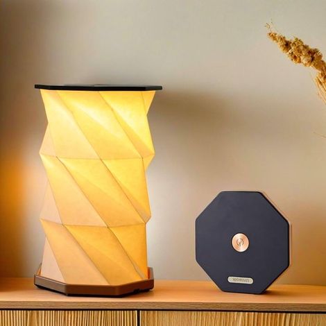 Lampada ricaricabile e portatile con dimmer touch, lampada di carta pieghevole a luce calda, lampada da viaggio / piccola lampada da tavolo a batteria / luce portatile (1/5)