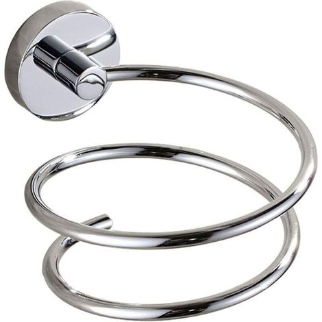 Hair Dryer Rack Stainless Steel Chrome Silver Plated Installed in Bedroom, Sanitary and Bathroom (1/4)
