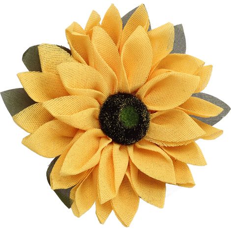 Runder künstlicher gelber Sonnenblumenkranz für die Haustür, 40 cm (15,7 Zoll) - Ideal für Fenster, Partys und als Dekoration. (1/5)