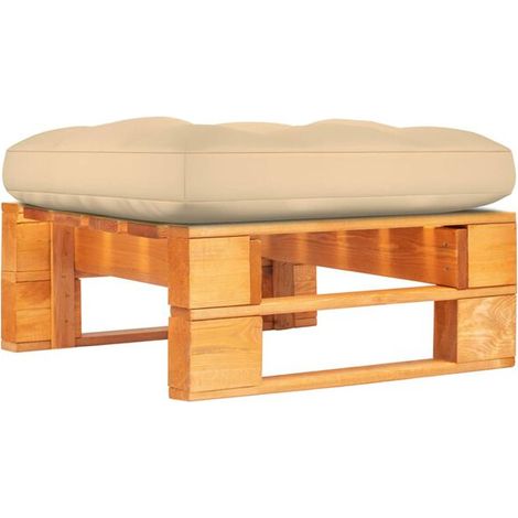 coussin de plateau de jardin en pin brun miel (1/5)