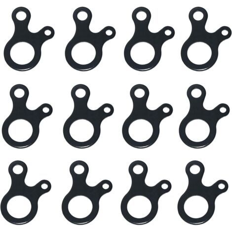 16 pcs Tendeur de Corde en Alliage d'Aluminium, Tendeur de Cordon Tendeur à Trois Trous, Ajusteur Boucle de Corde de Tente, Léger, pour Tente Bâche Randonnée Camping