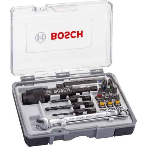 Bosch – Jeu d'embouts 20 pièces 2607002786 – Embouts HSS pour visseuse – Tige hexagonale 1/4 – Pour travaux généraux et haute dureté