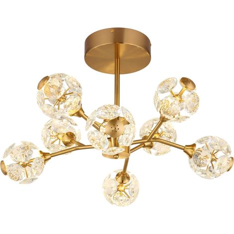 Globo - plafón - VIRINA - dorado - vidrio - Ø 65cm - LED - (1/3)