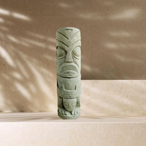 Totem en pierre tiki statue de jardin 1m (1/4)
