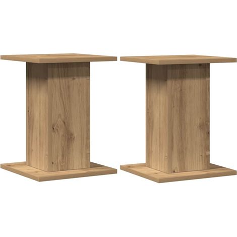 Supports de haut-parleurs 2 pcs chêne artisanal bois ingénierie CFW78546 (1/5)