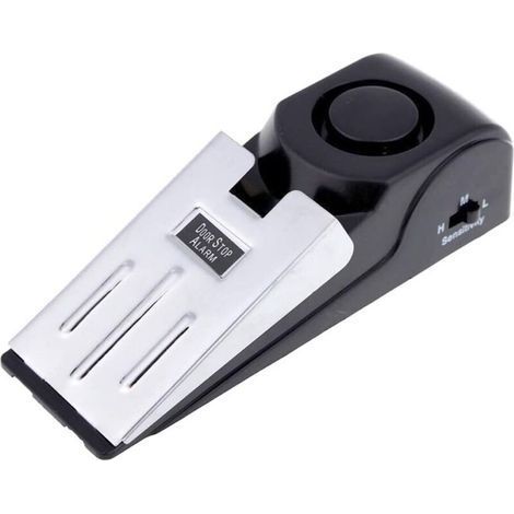 Mini Wireless Vibrator Trigger Wedge Door Stop Alarm Black (1 Pack) MS-M68 (1/5)