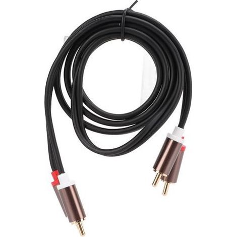 Câble Rca - 2 X 1 M - Blindage Tressé - Compatible Système Audio Home Cinéma Hi-Fi (1/5)